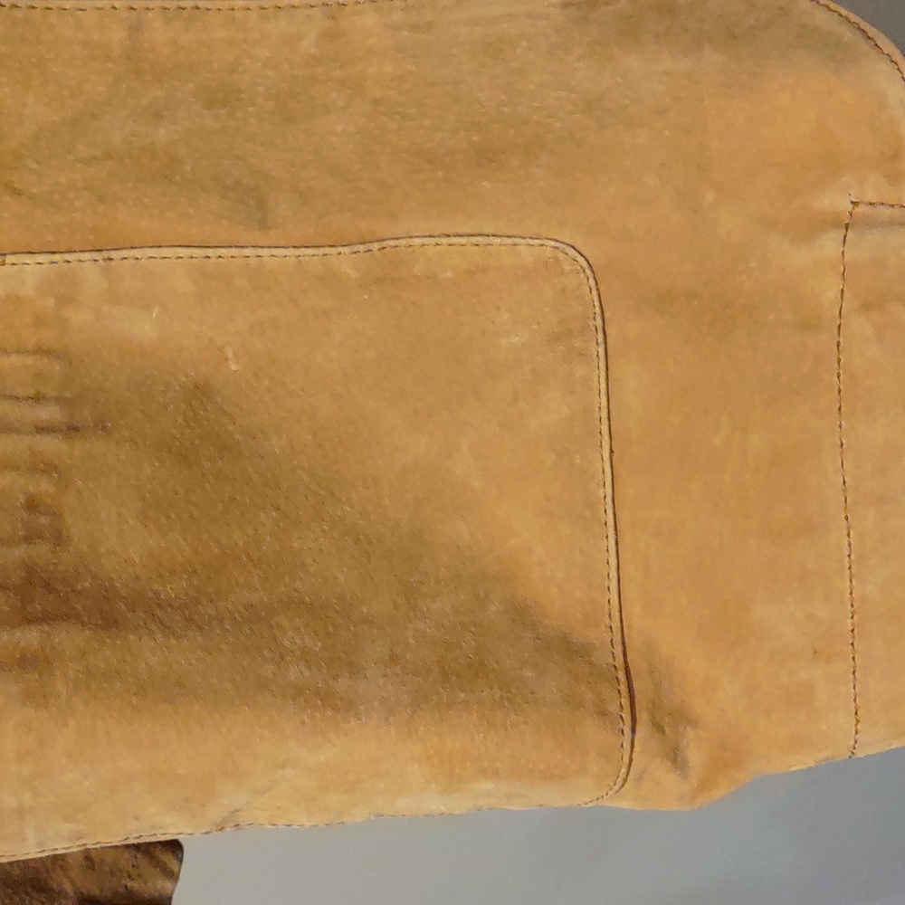 Suede Leather Tan, Camel Color Jacket, S - Picture 7 of 11